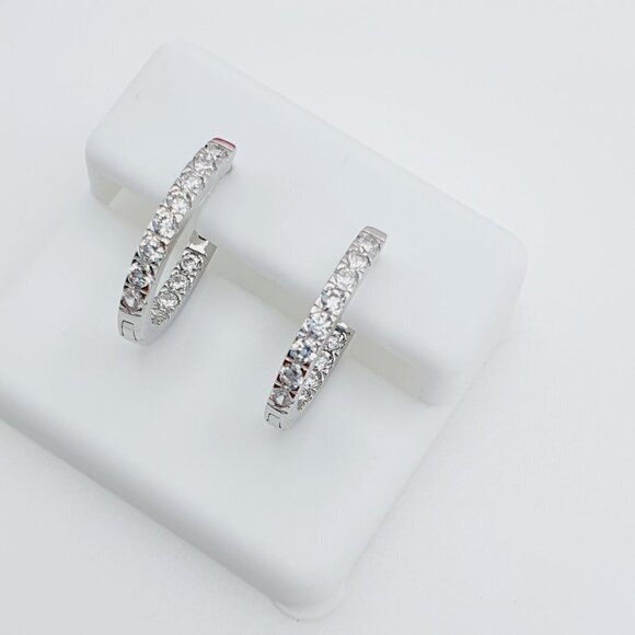 "925 Sterling Silver Cubic Zirconia Earrings, U19254669 - Picture 11 of 11